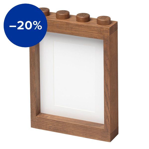 Lego Wooden Picture Frame, dark stained oak