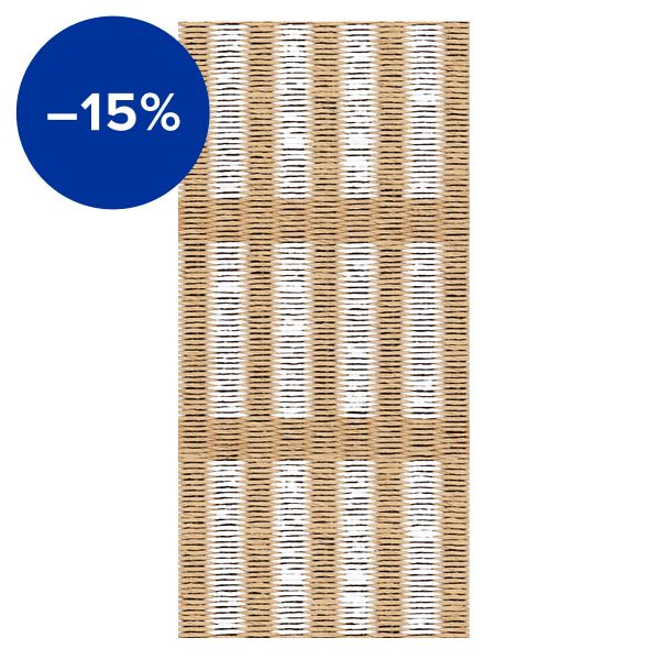New York rug, natural - white
