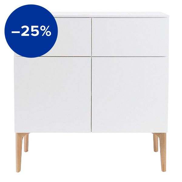 Fuuga sideboard, 96 cm, white - oak