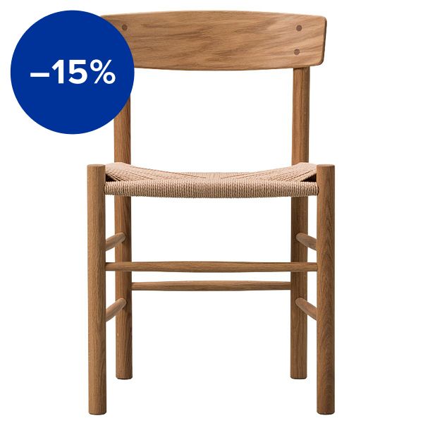 J39 Mogensen chair, oiled oak - paper cord