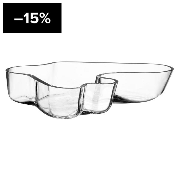 Aalto bowl, 262 x 50 mm, clear