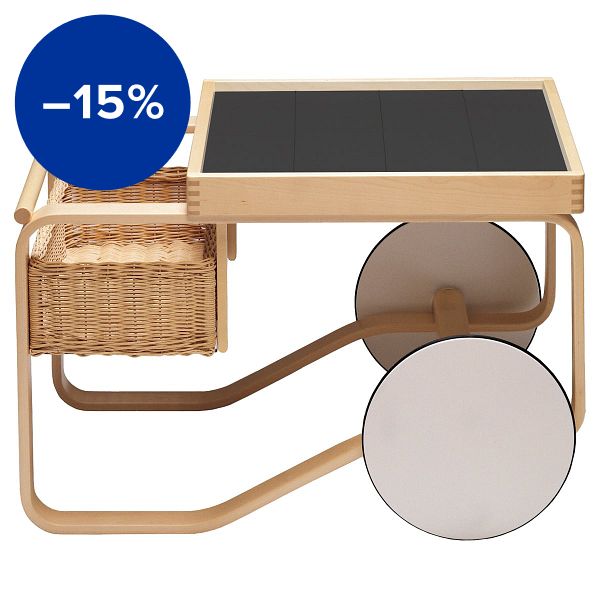 Aalto tea trolley 900, black