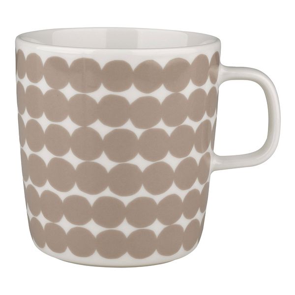 Oiva - Räsymatto mug, 4 dl, white - beige