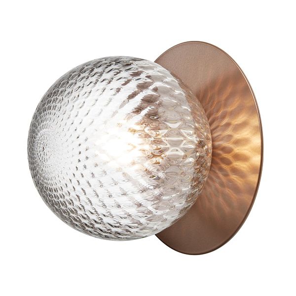 Liila 1 wall/ceiling lamp, medium, dark bronze - optic clear