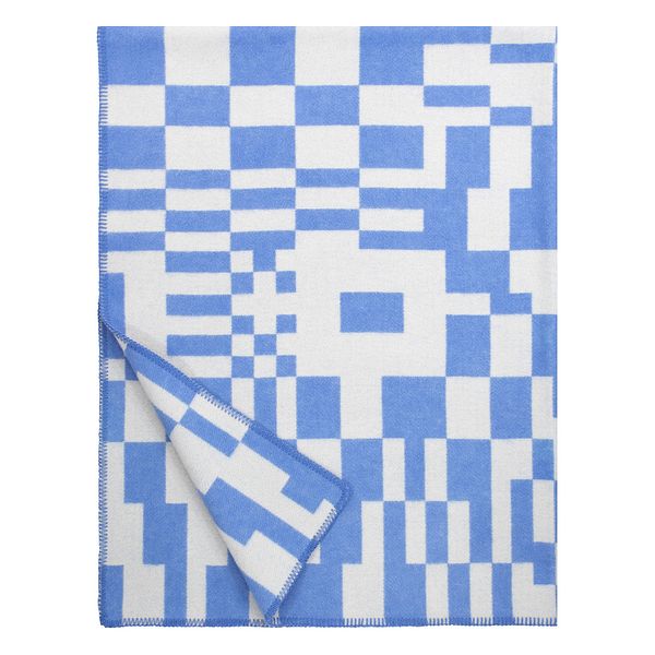 Koodi blanket, blue - light beige