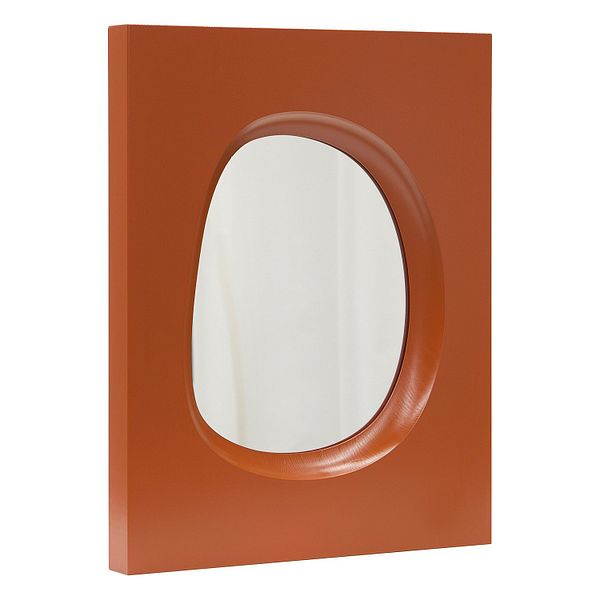 Knot wall mirror, terracotta