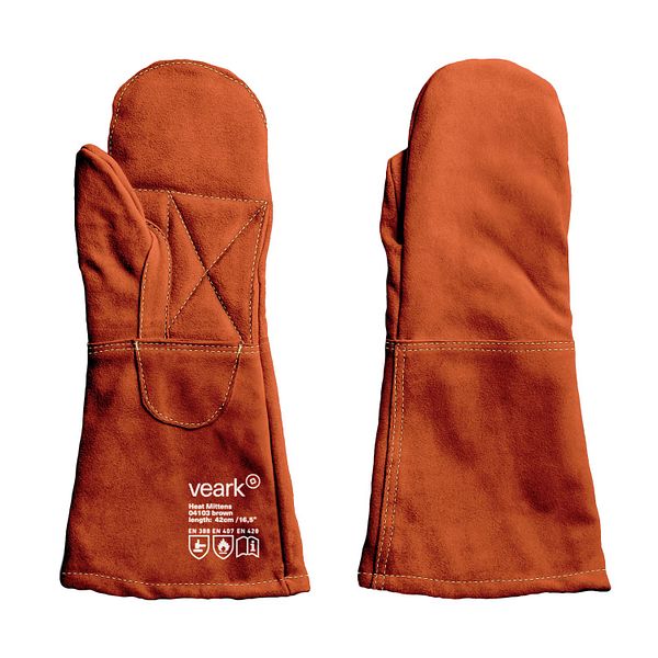 Veark heat mittens, brown