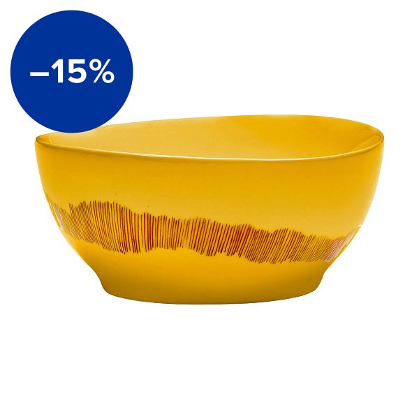 Feast bowl, S, 4 pcs, yellow - red
