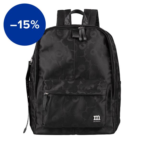 Zip Top Backpack Unikko, black