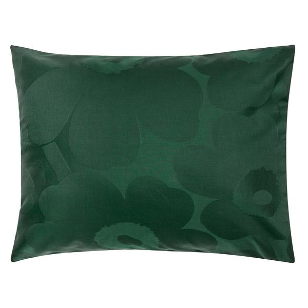 Unikko pillowcase, 50 x 60 cm, dark green - green
