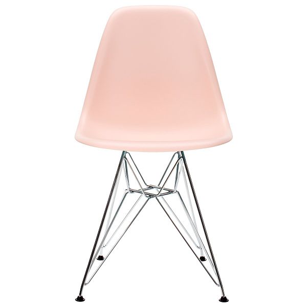 Eames DSR chair, pale rose RE - chrome