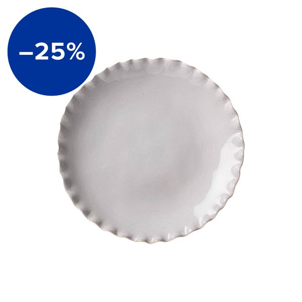 Twist plate, 23 cm, stone