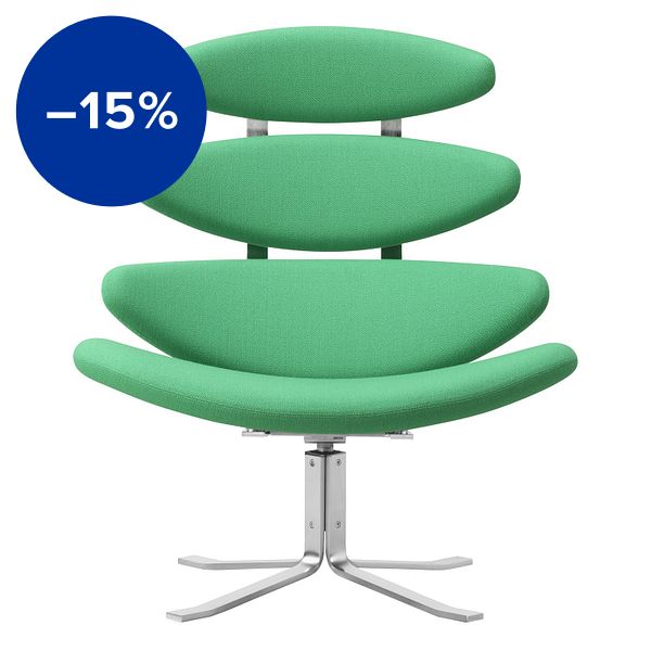 Corona chair, brushed steel - Vidar 932