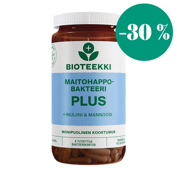 Maitohappobakteeri Plus, 100 kaps.