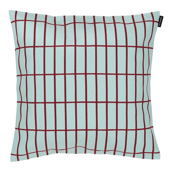 Pieni Tiiliskivi cushion cover, 40 x 40 cm, water - dark red