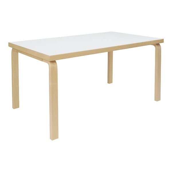 Aalto table 82A, birch - white laminate