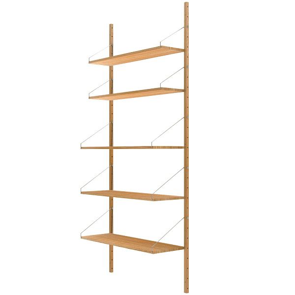 Shelf Library H1852 wall shelf, oiled oak