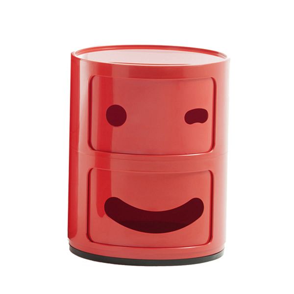 Componibili Smile storage unit 3, 2 modules, red