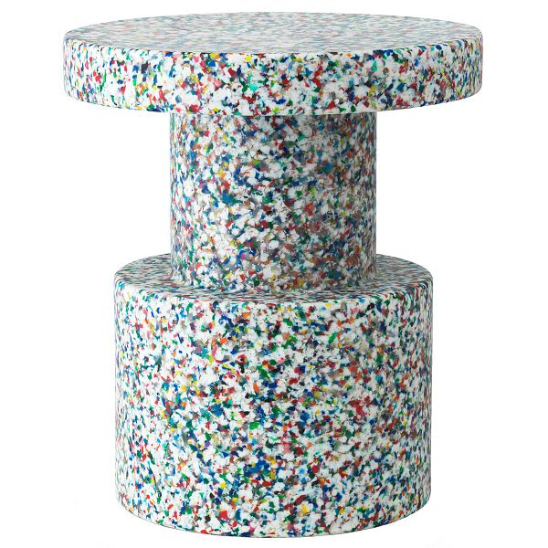 Bit stool, white - multi