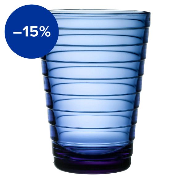 Aino Aalto tumbler, 33 cl, 2 pcs, ultramarine blue