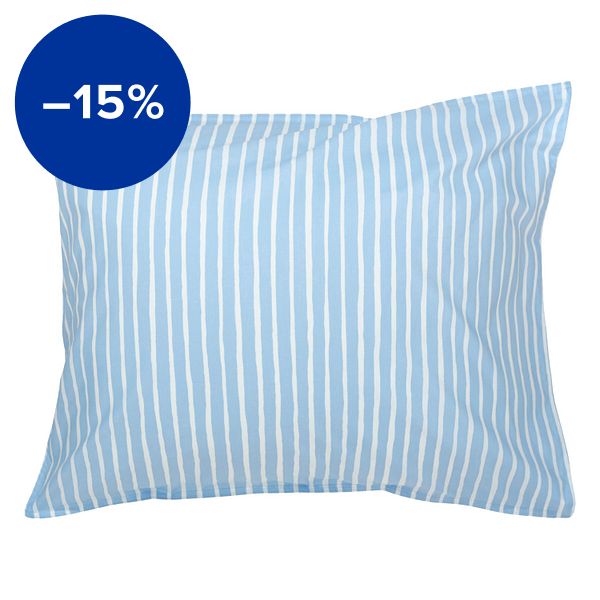 Piccolo pillowcase, 50 x 60 cm, off-white - light blue