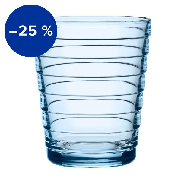 Aino Aalto tumbler 22 cl, 2 pcs, aqua