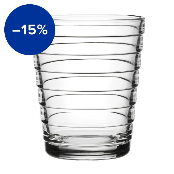 Aino Aalto tumbler 22 cl, clear, set of 2