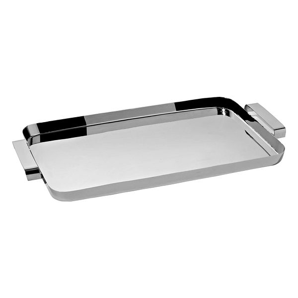 Tau tray with handles, stainless steel