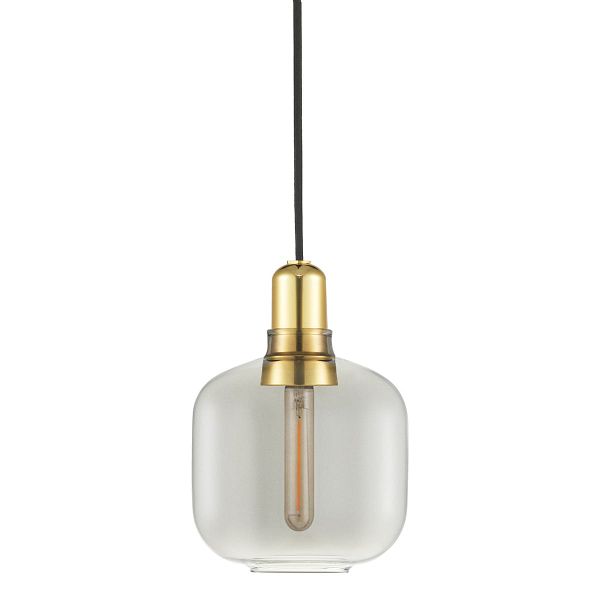 Amp lamp, small, smoke - brass