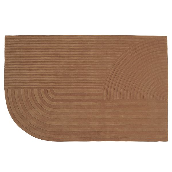Relevo rug, burnt orange