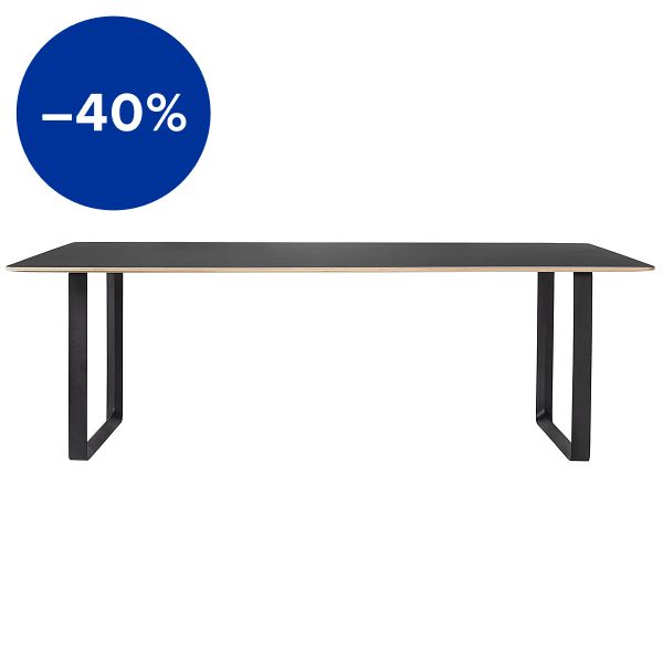 70/70 table, 225 x 90 cm, black