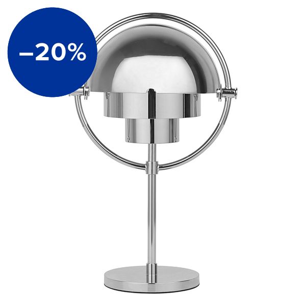 Multi-Lite portable table lamp, chrome