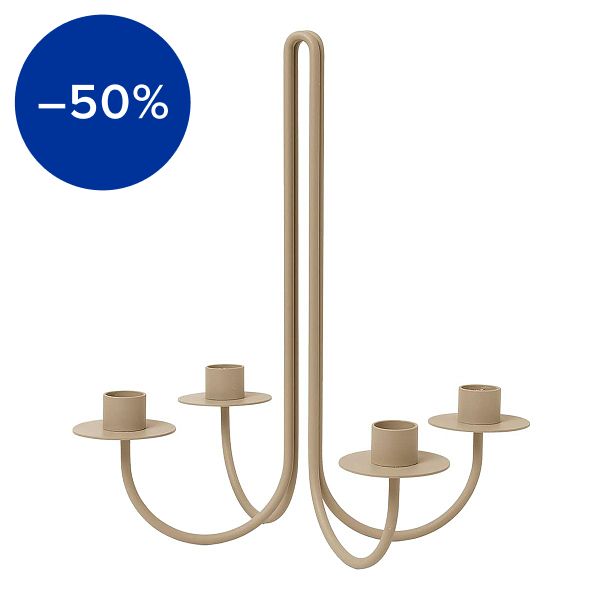 Sway candelabra, cashmere