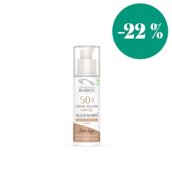 Sävyttävä aurinkovoide kasvoille SPF50 Beige, 50 ml