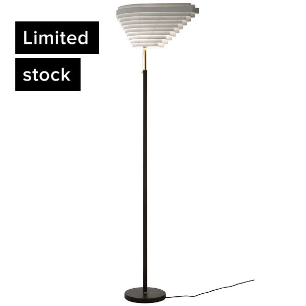 Aalto floor lamp A805, polished brass