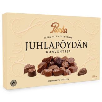 Juhlapöydän konvehteja Panda 300 g