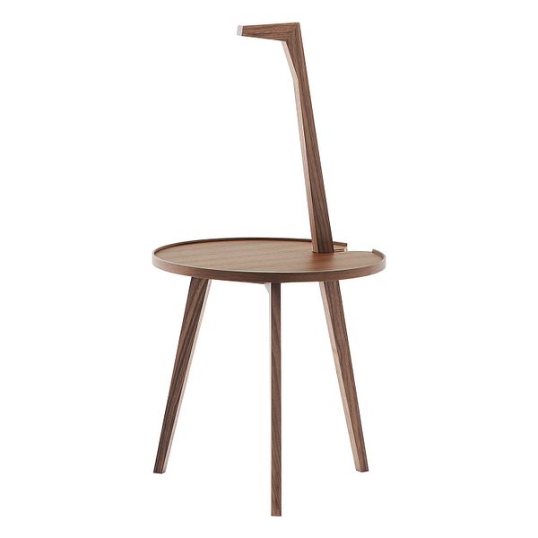 Cicognino side table, American walnut