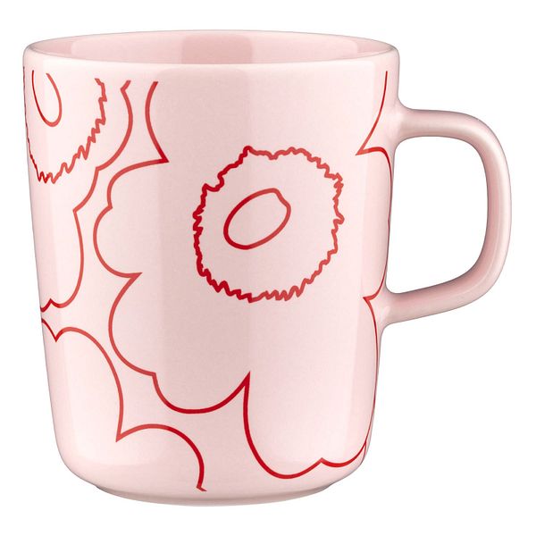 Oiva - Piirto Unikko mug, 2,5 dl, pink - red