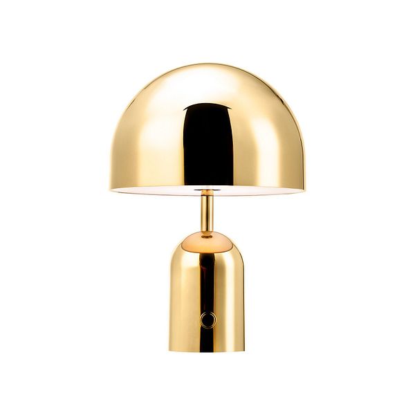 Bell portable LED table lamp, gold