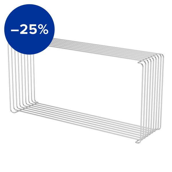 Panton Wire Extended module, depth 18,8 cm, 43 Chrome