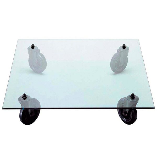 Tavolo con Ruote coffee table, 100 x 100 x 25 cm