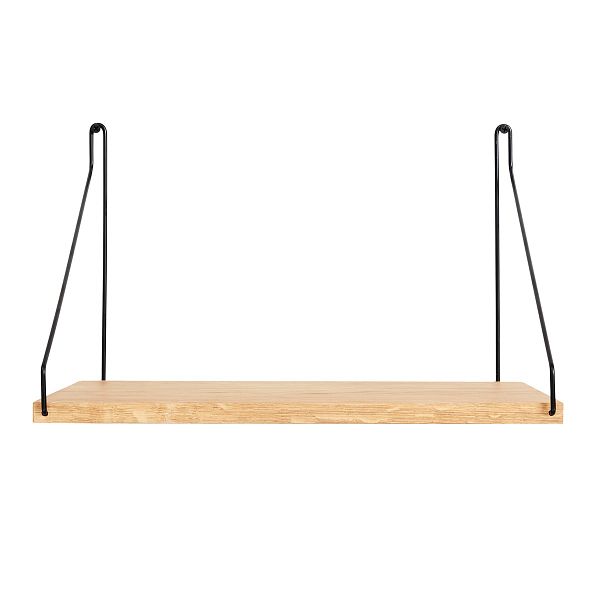 D27 wall shelf, 40 cm, oak - black