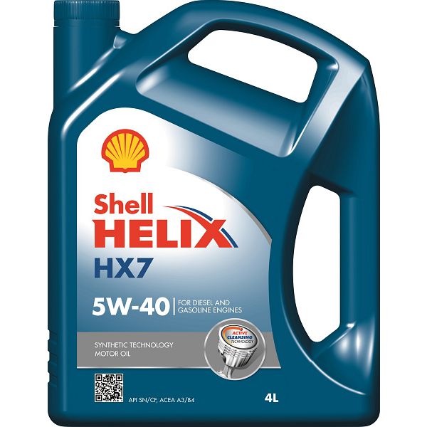 SHELL HELIX HX7 5W-40 MOOTTORIÖLJY 4 L