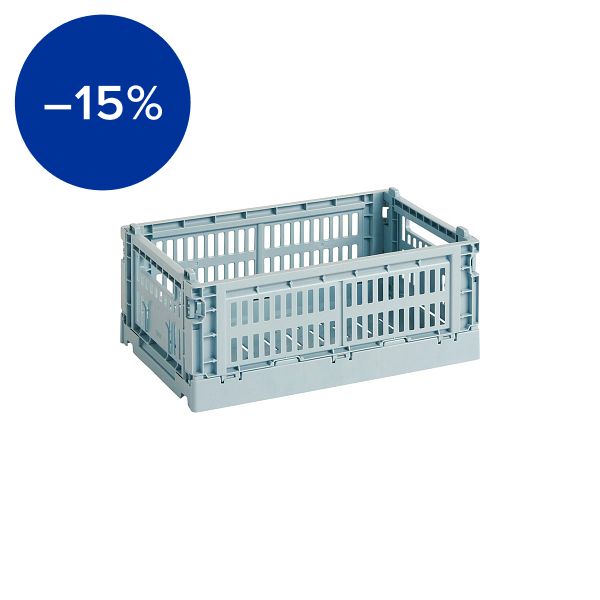Colour Crate, S, recycled plastic, dusty blue