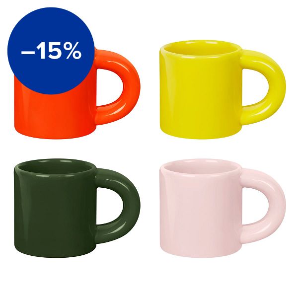 Bronto espresso cup, 4 pcs, multi