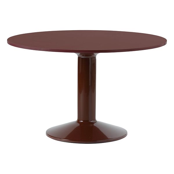 Midst table, 120 cm, dark red linoleum - dark red