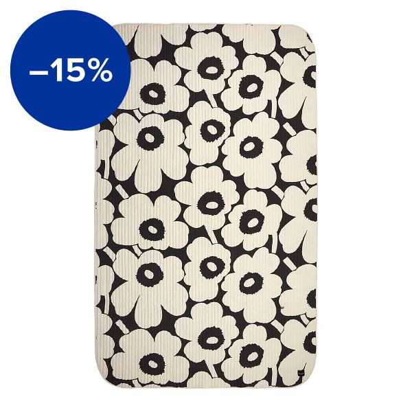 Unikko bed cover, 160 x 260 cm, charcoal - off-white