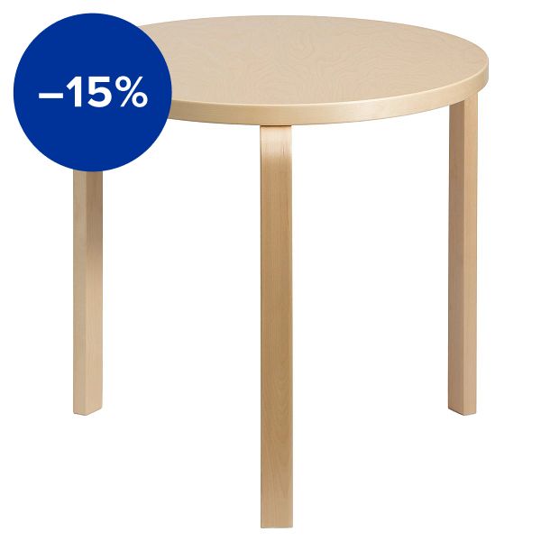 Aalto table 90B, birch