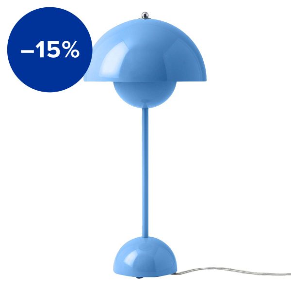 Flowerpot VP3 table lamp, swim blue