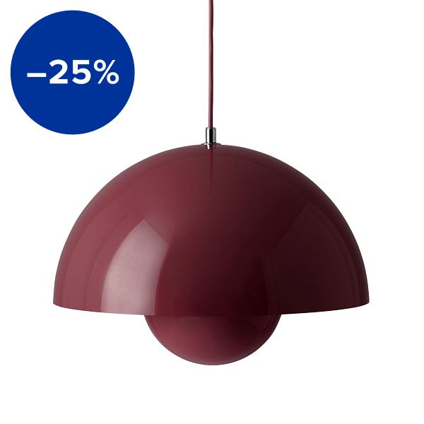 Flowerpot VP7 pendant, dark plum
